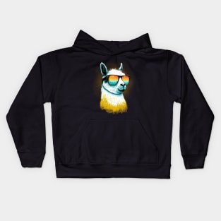 Retro Llama Kids Hoodie